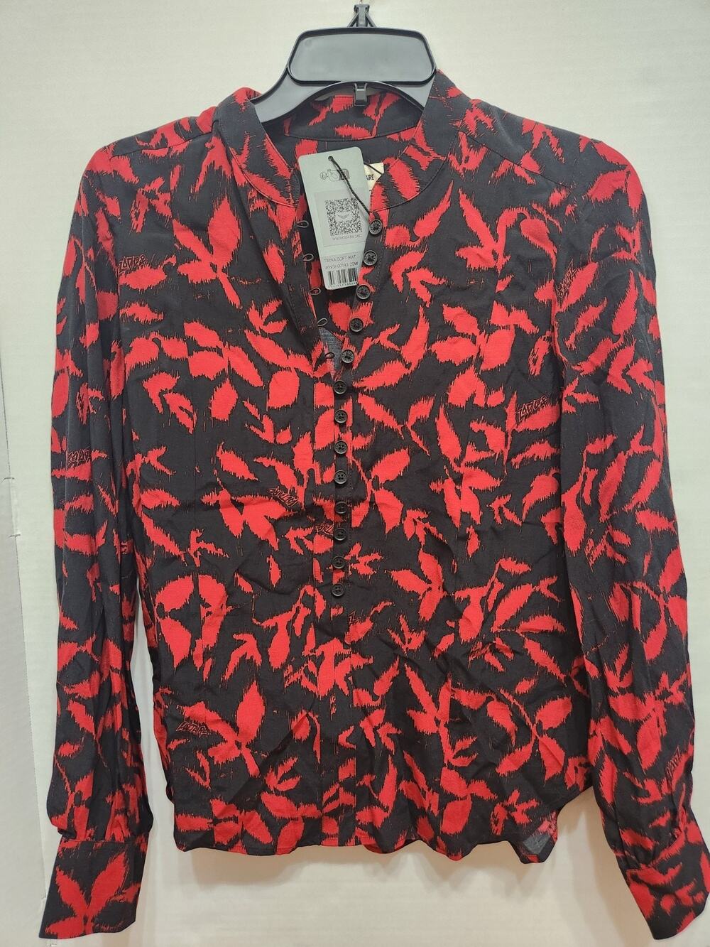 Zadig & Voltaire Twina Soft IKat Noir blouse size Extra Small